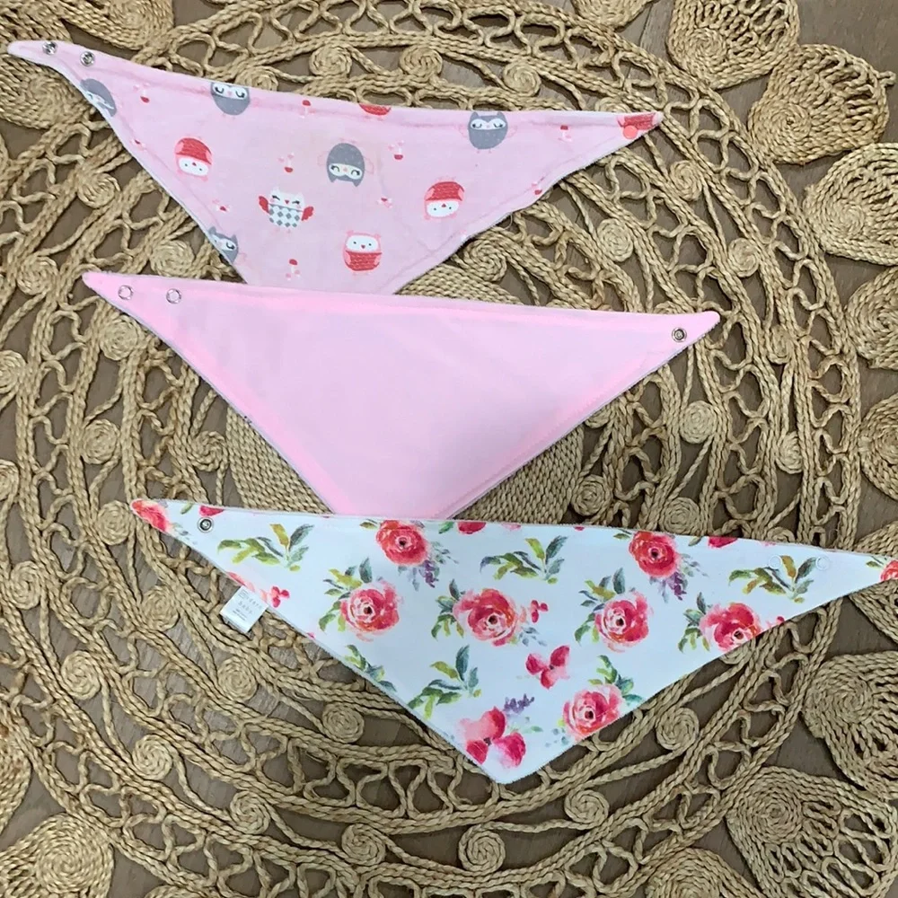 Bundle of Girly flowery bibs.
